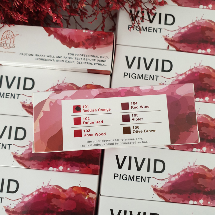 Mực phun môi Vivid 101 - Reddish Orange - Mực Bella Màu đỏ cam