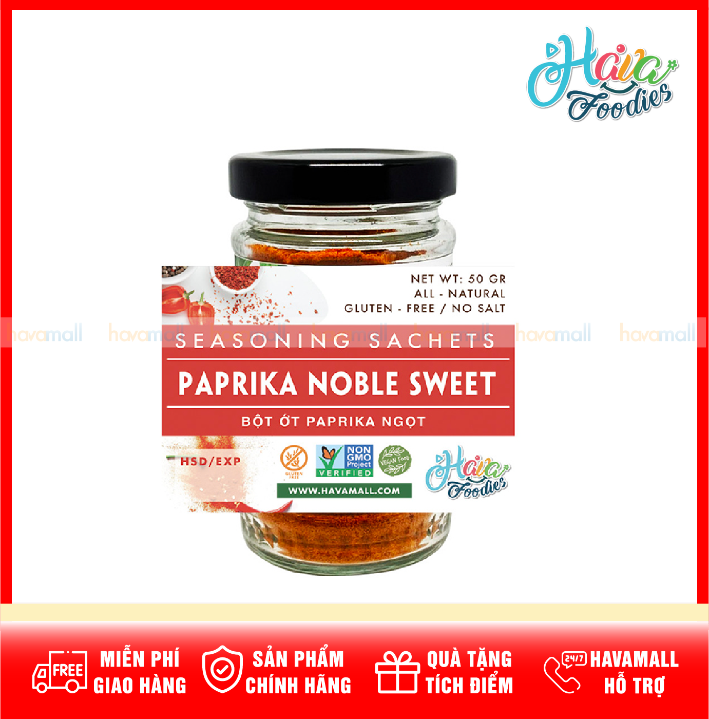[HOÀN TIỀN MAX 10%] Ớt Bột Paprika Noble Sweet Havafood