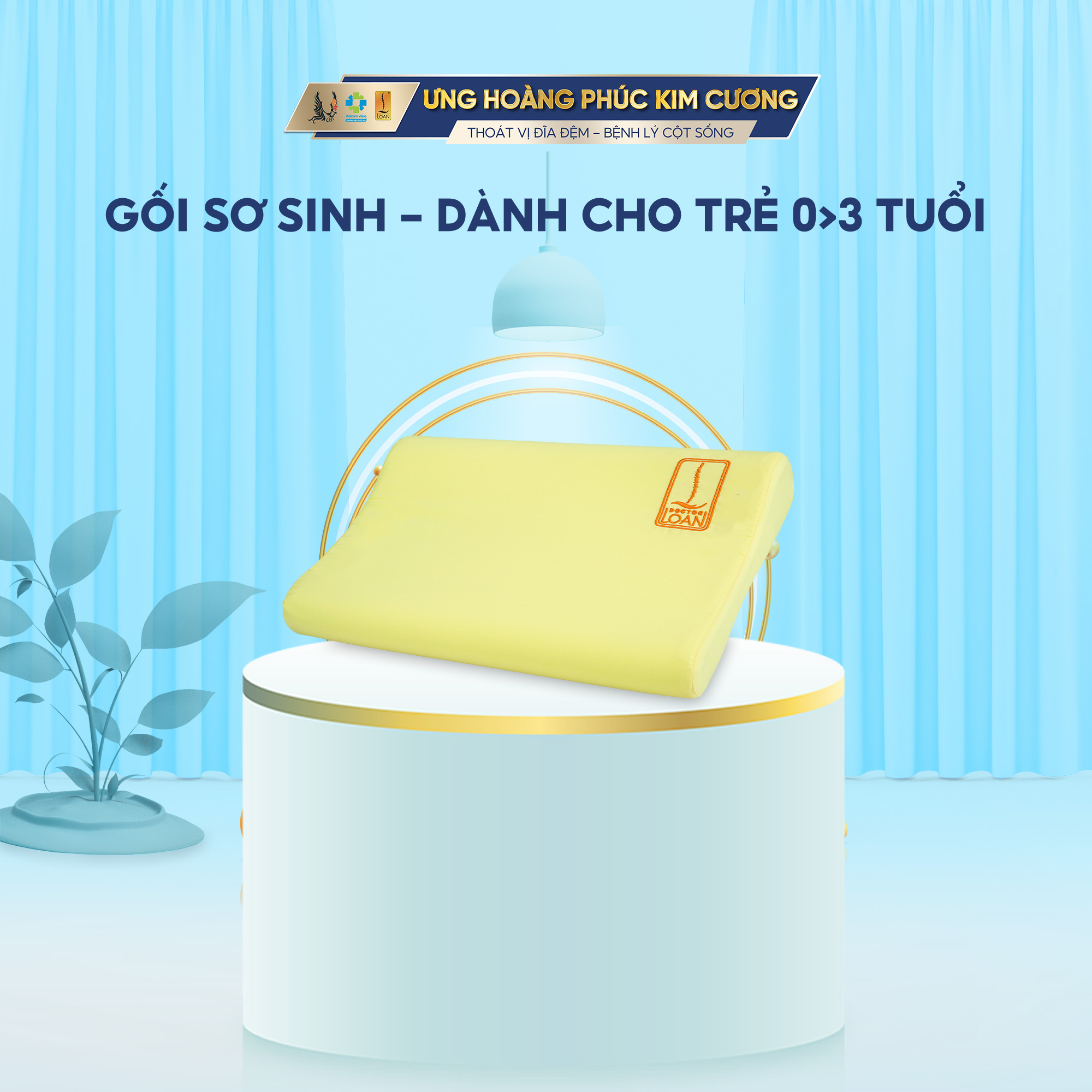 GỐI SƠ SINH DOCTORLOAN CHO BÉ TỪ 0 - 3 TUỔI