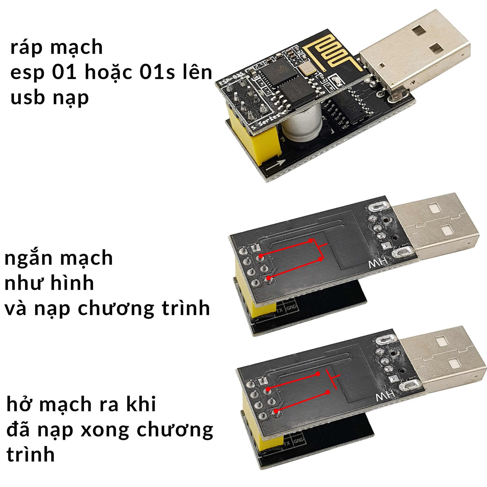 USB Adapter Mạch Thu Phát Wifi ESP8266 Uart ESP-01
