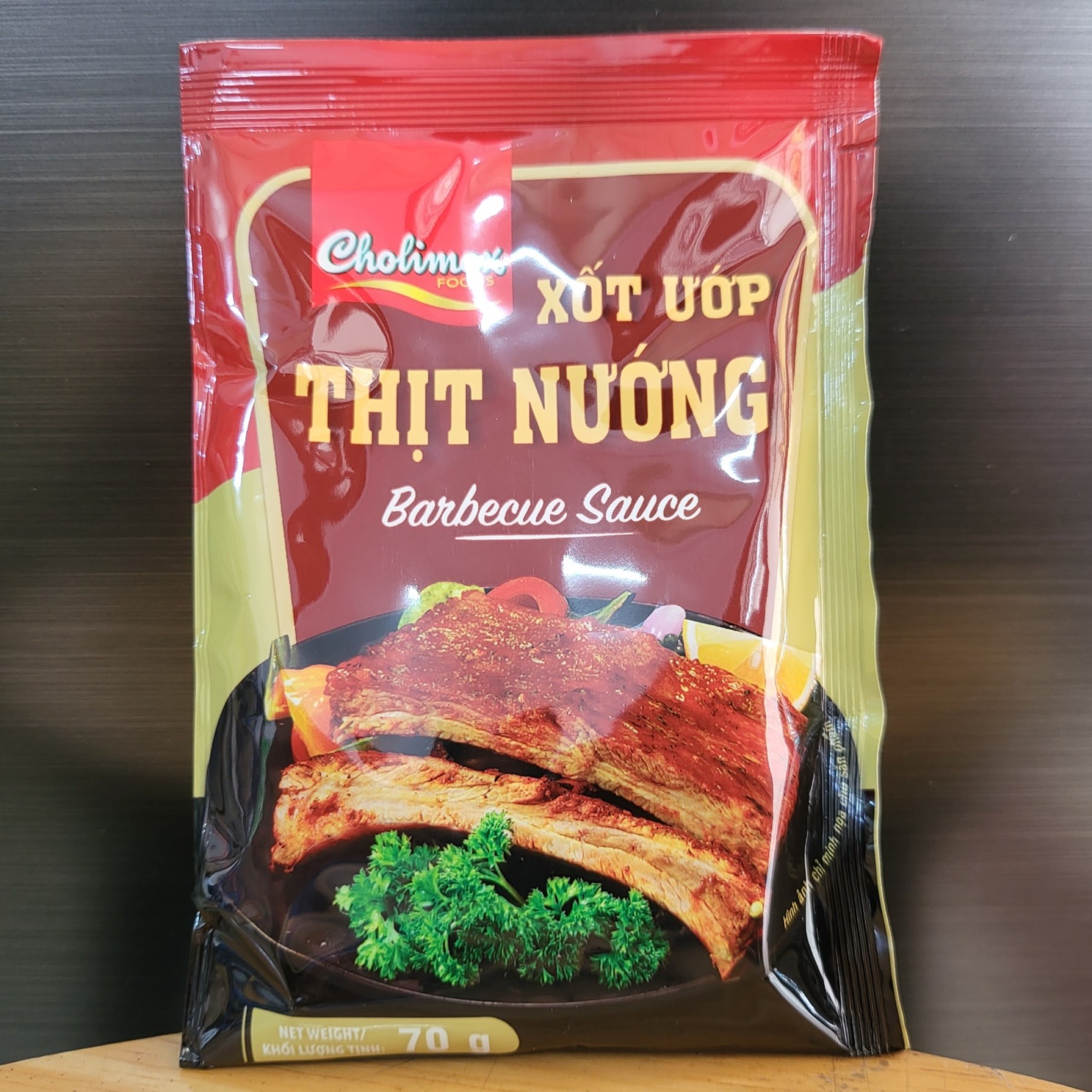 Cholimex - gói đỏ 70g - sốt ướp thịt nướng / barbecue sauce