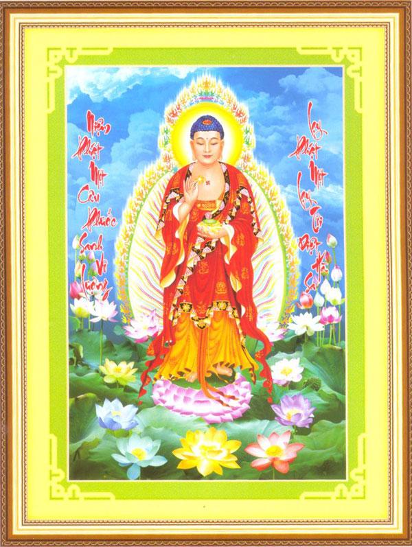 Tranh đính đá abc 3d phật a di đà 63083 kt:60x86cm