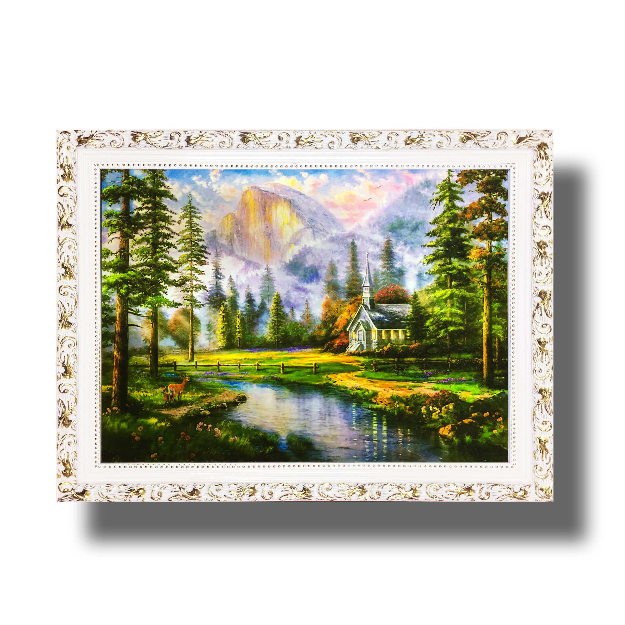 Tranh treo tường - Ngôi Nhà Bên Sông 36 - Tranh Minh Hiền (KHUNG GỖ - 70 x 100cm)