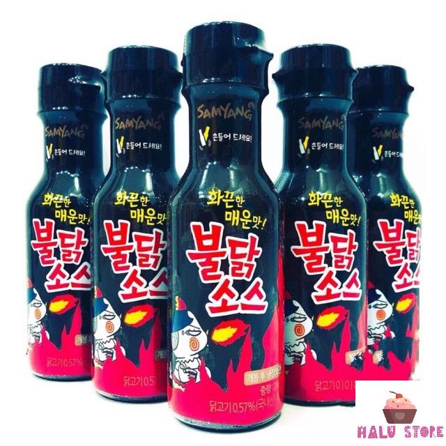 Sốt siêu cay Samyang chai đen vị truyền thống 200g - Hàn Quốc