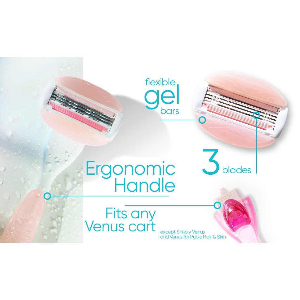 [Đầu Thay Rời Venus] Đầu Lưỡi Rời Thay Thế Dao Cạo Có Đầu Bơ Gillette Venus