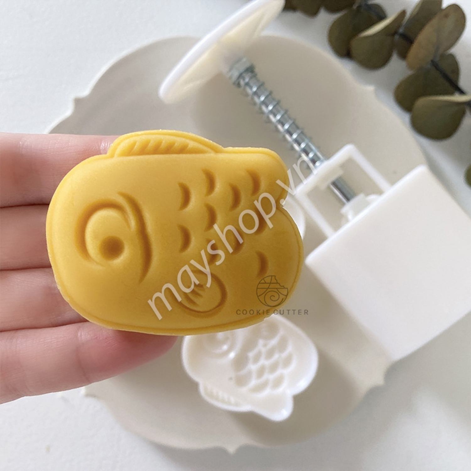Khuôn trung thu 1 mặt Cá con (50g)/ KTT98