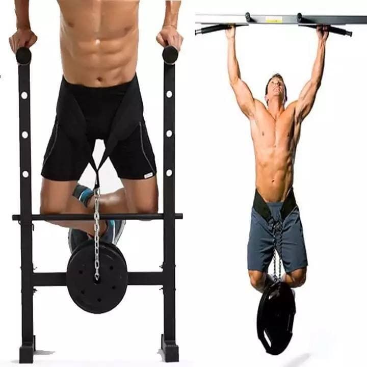 Đai Lưng Có Xích Treo Tạ  Hỗ Trợ Squat, Pull Up, Dips FREESHIP