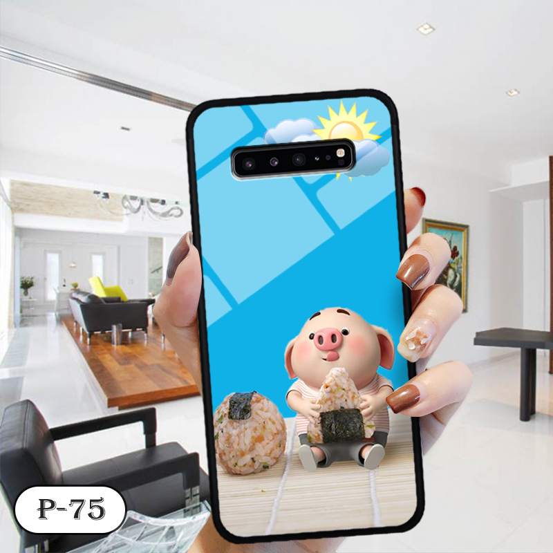 Ốp lưng kính 3D cute Samsung S10 5G