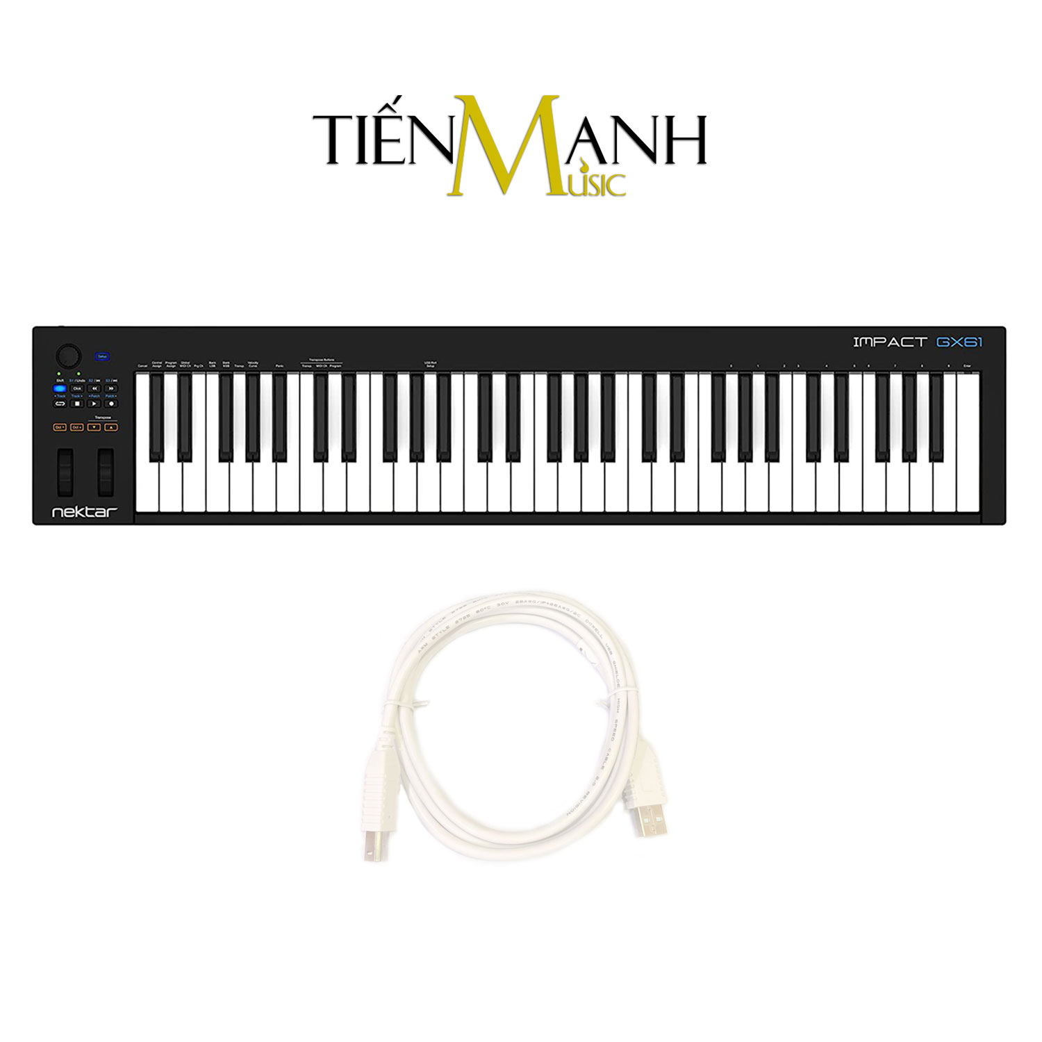 [Trả góp 0%] Nektar Impact GX61 Midi Keyboard Controller 61 Phím Cảm ứng lực (Bàn phím sáng tác - Sản xuất âm nhạc Producer)