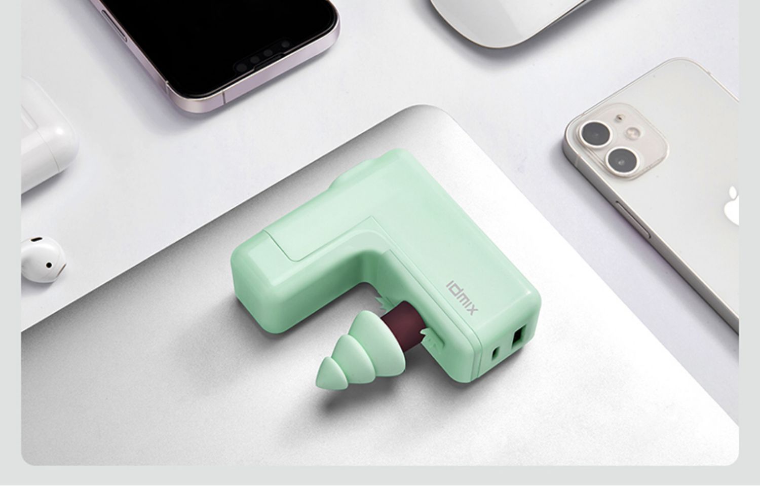 Củ sạc nhanh Idmix P30 Pro - [1 Type C + 1 Type A] PD/QC... [Kết hợp với củ AP] - [BH 12T]