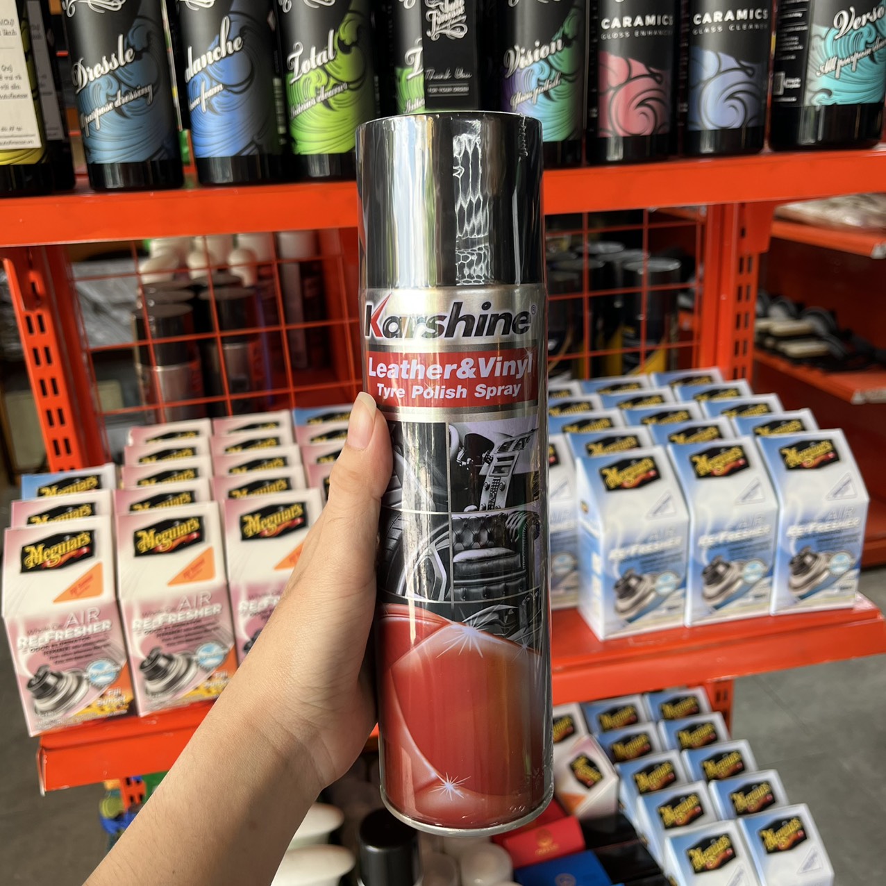 ầu Xịt Đánh Bóng Da , Gỗ Karshine 500ML (ThaiLand)