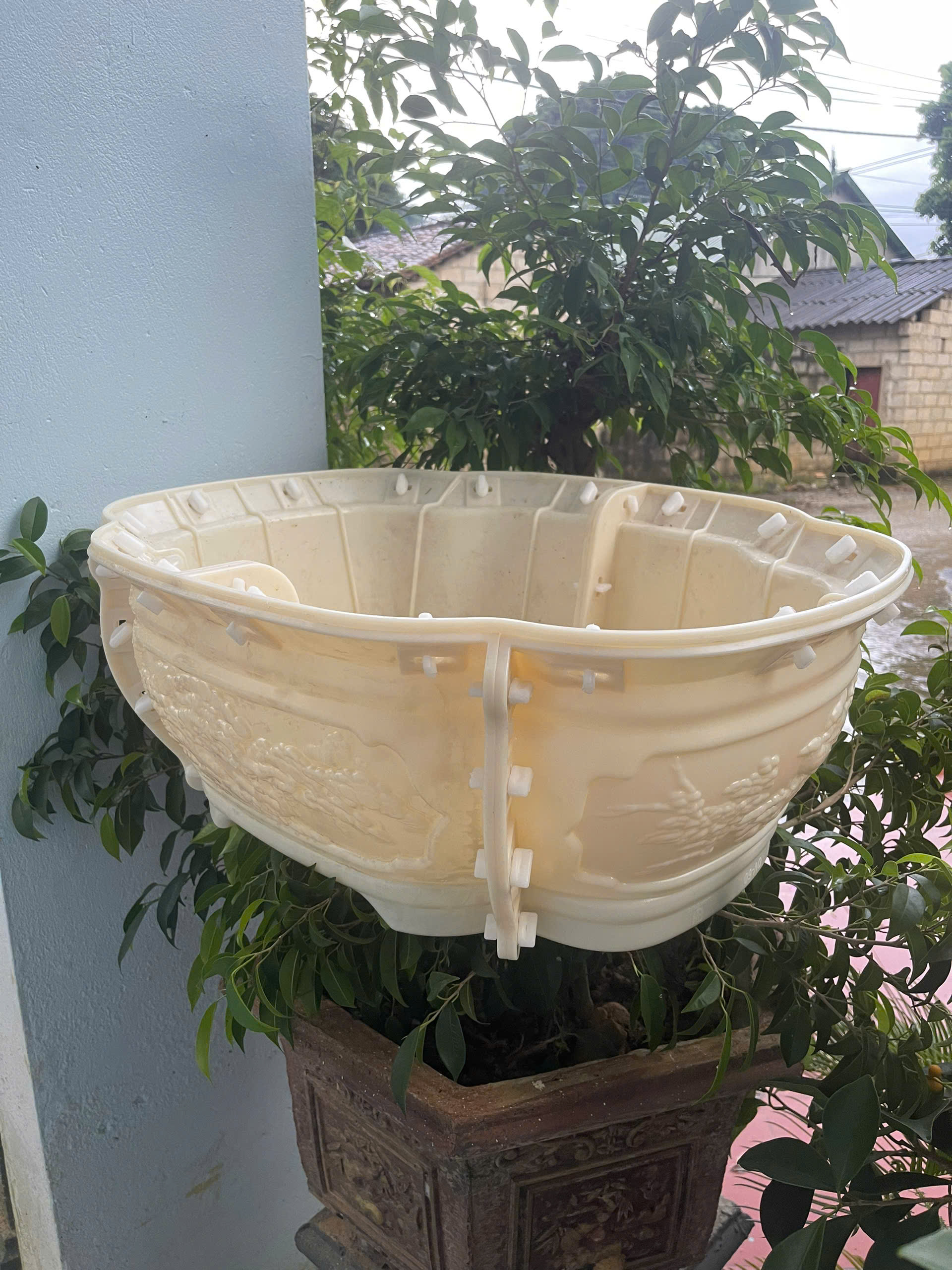 Khuôn đúc chậu cảnh Bonsai  Ovan 60 ( khuôn ABS siêu bền có lòng trong, dễ dàng sử dụng , không cần kỹ thuật)