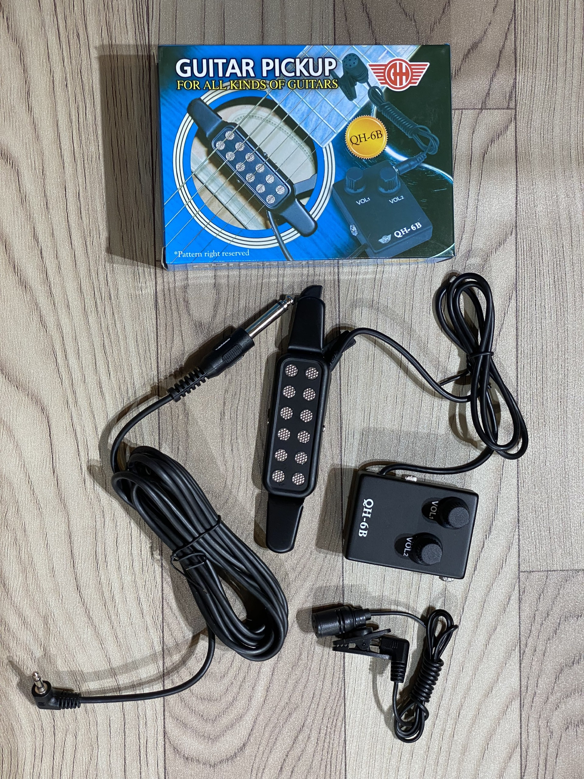 Pickup đàn guitar QH-6B khuếch đại âm thanh guitar không cần khoét thùng đàn