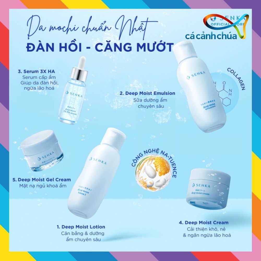 [ Mẫu mới ] Mặt Nạ Ngủ Cấp Ẩm Chuyên Sâu Dạng Gel Senka Deep moist Gel Cream 50g