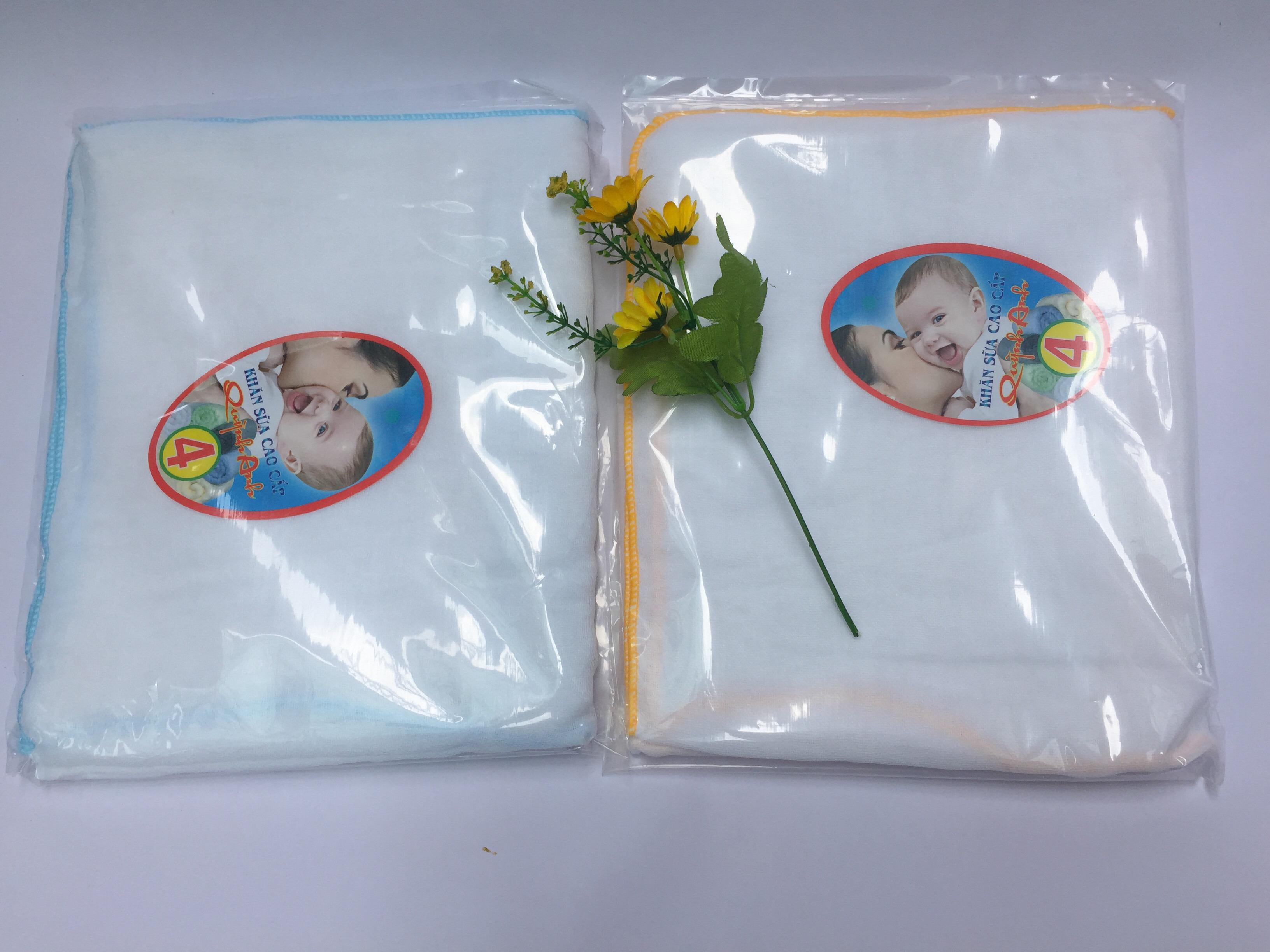 Combo 5 cái khăn sữa 4 lớp khổ lớn  (70x80)