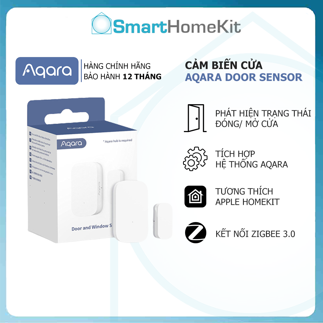Quốc Tế Cảm biến cửa Aqara Door Sensor tương thích Apple HomeKit Aqara Home