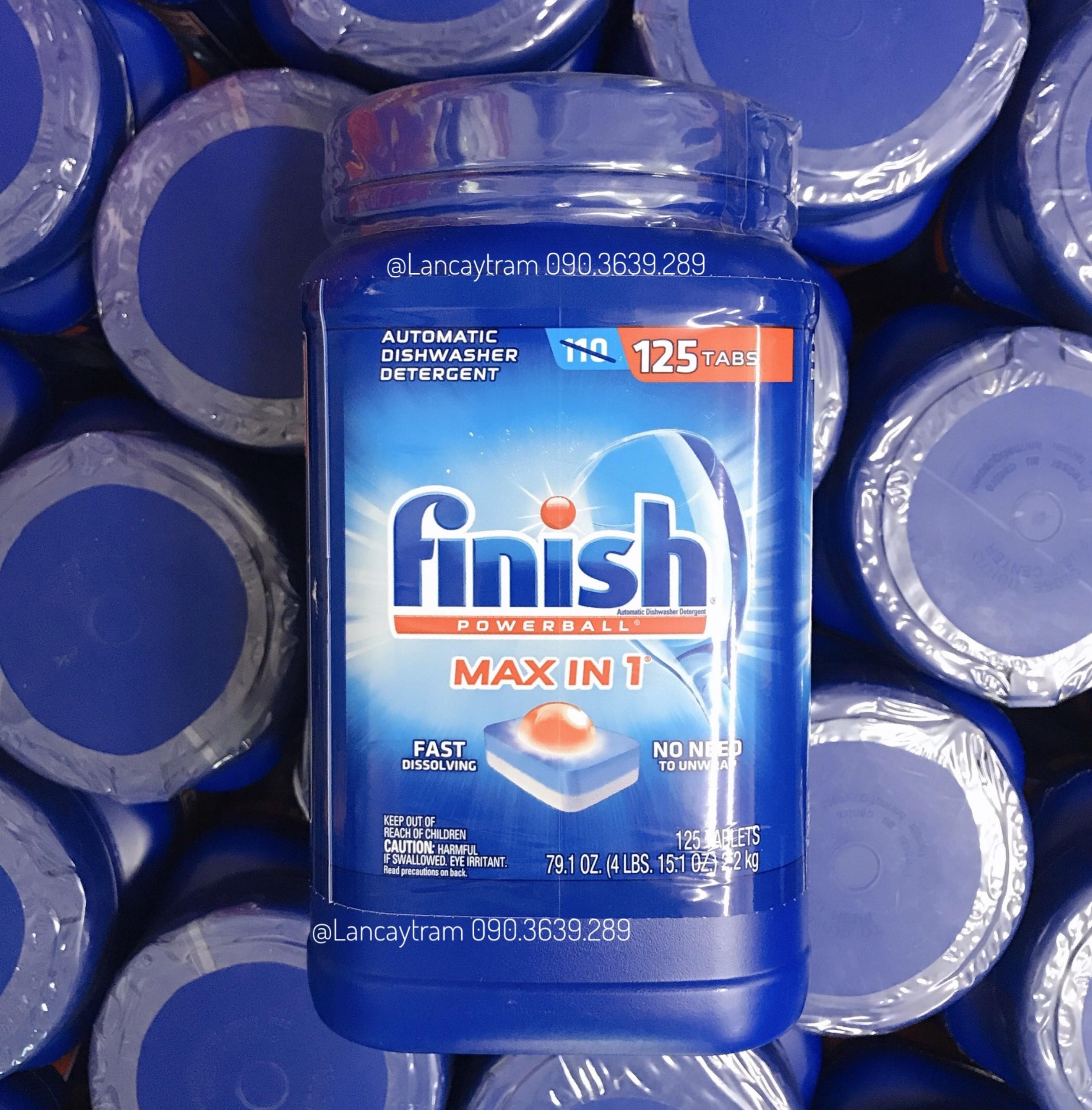Viên rửa chén bát Finish Max In 1 - Hộp 125 Viên
