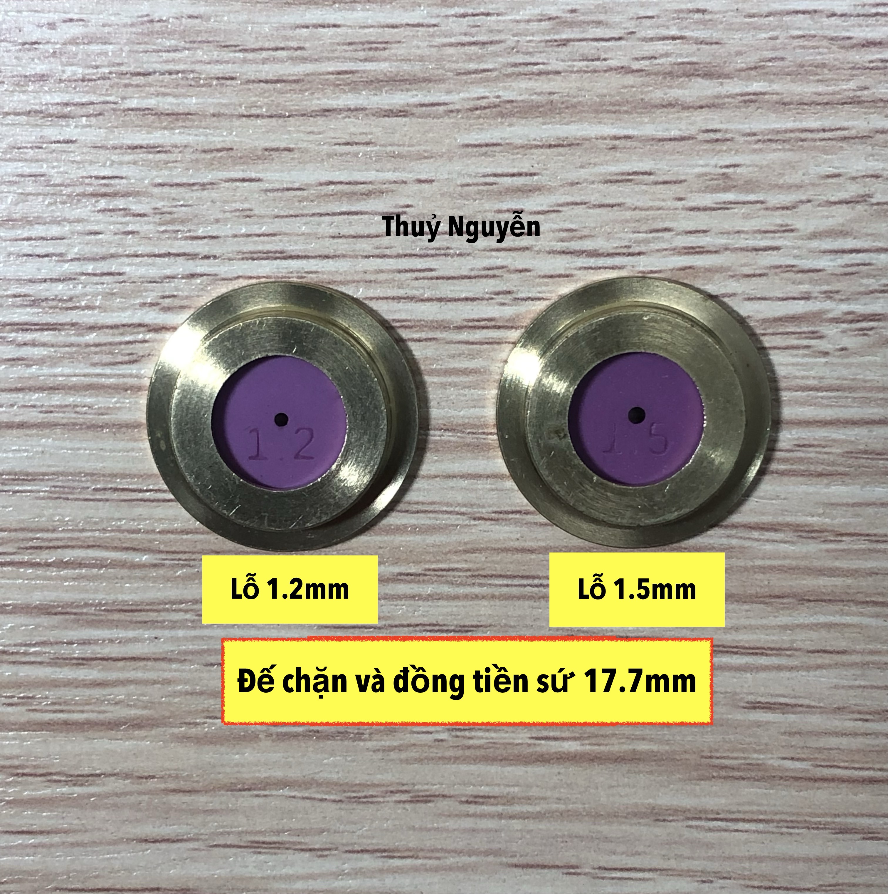 Loa súng xịt (đồng tiền sứ) lỗ 1.2 và 1.5mm