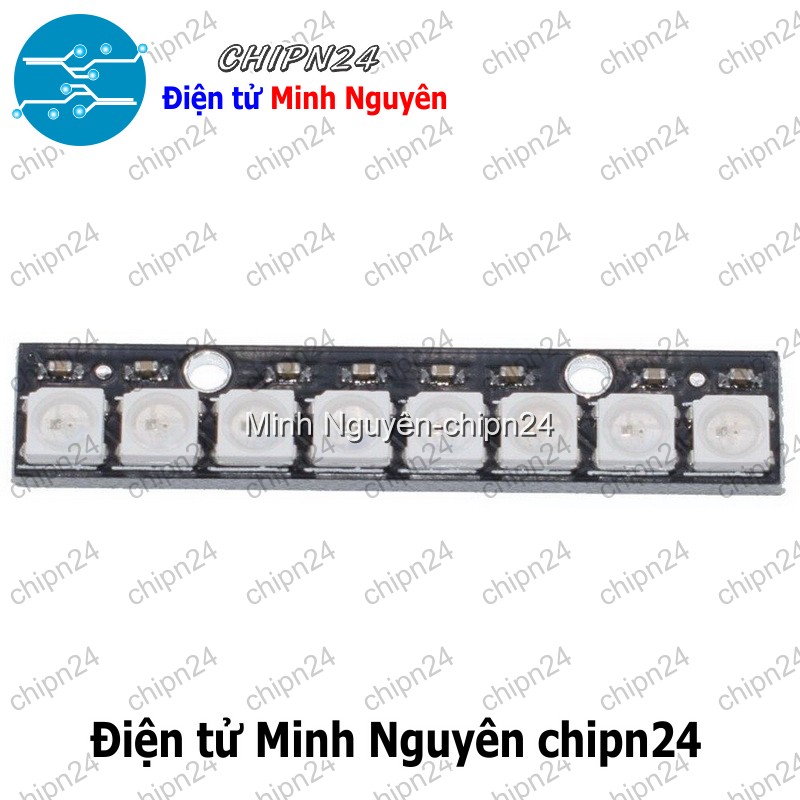 [1 cái] (F27.2) Mạch Led RGB Neopixel WS2812 5050 (8 Led Thẳng) - HH002317