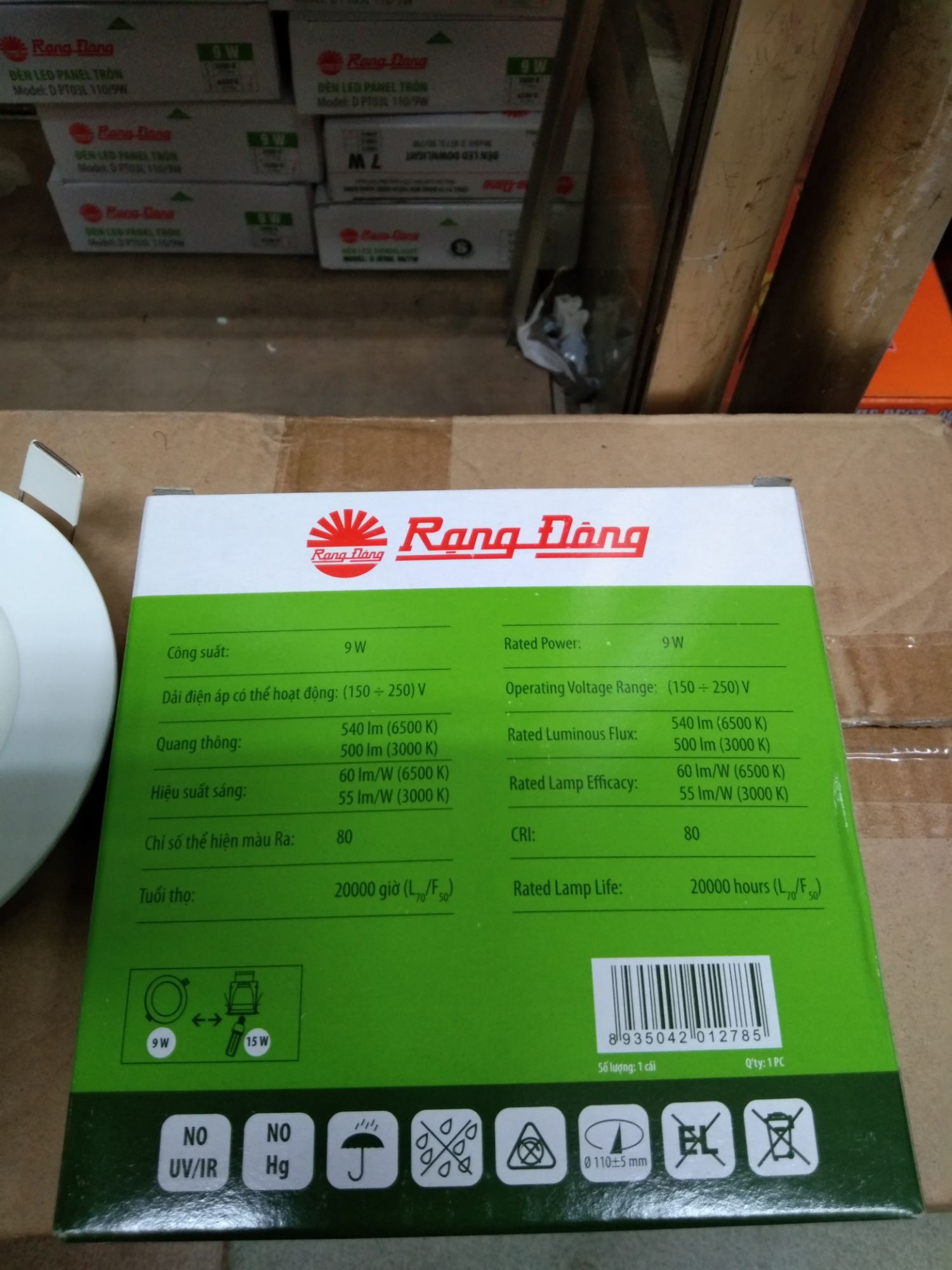 [HCM]ĐÈN LED PANEL 9W RẠNG ĐÔNG PHI 110
