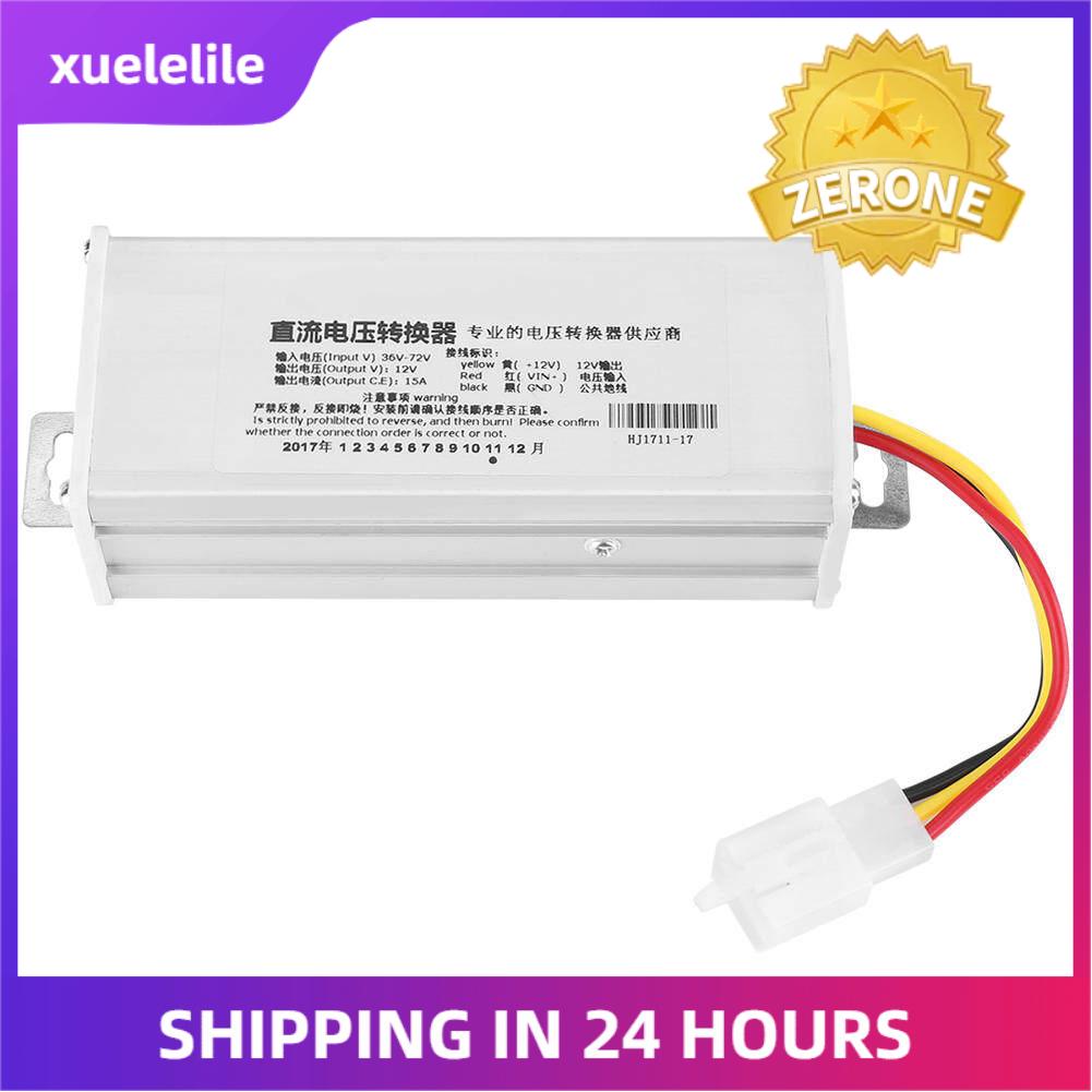 DC 36V-72V Electric Vehicle Converter To 12V 15A Converter Adapter for Scooter