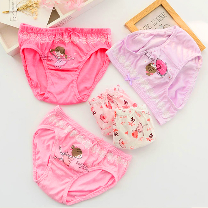 HOÀN TIỀN 15% - Set 5 quần chip cho bé gái Hộp 5 quần lót kháng khuẩn cho bé gái 1-12 tuổi chất cotton thoáng khí xuất Hàn cao cấp BBShine – C024