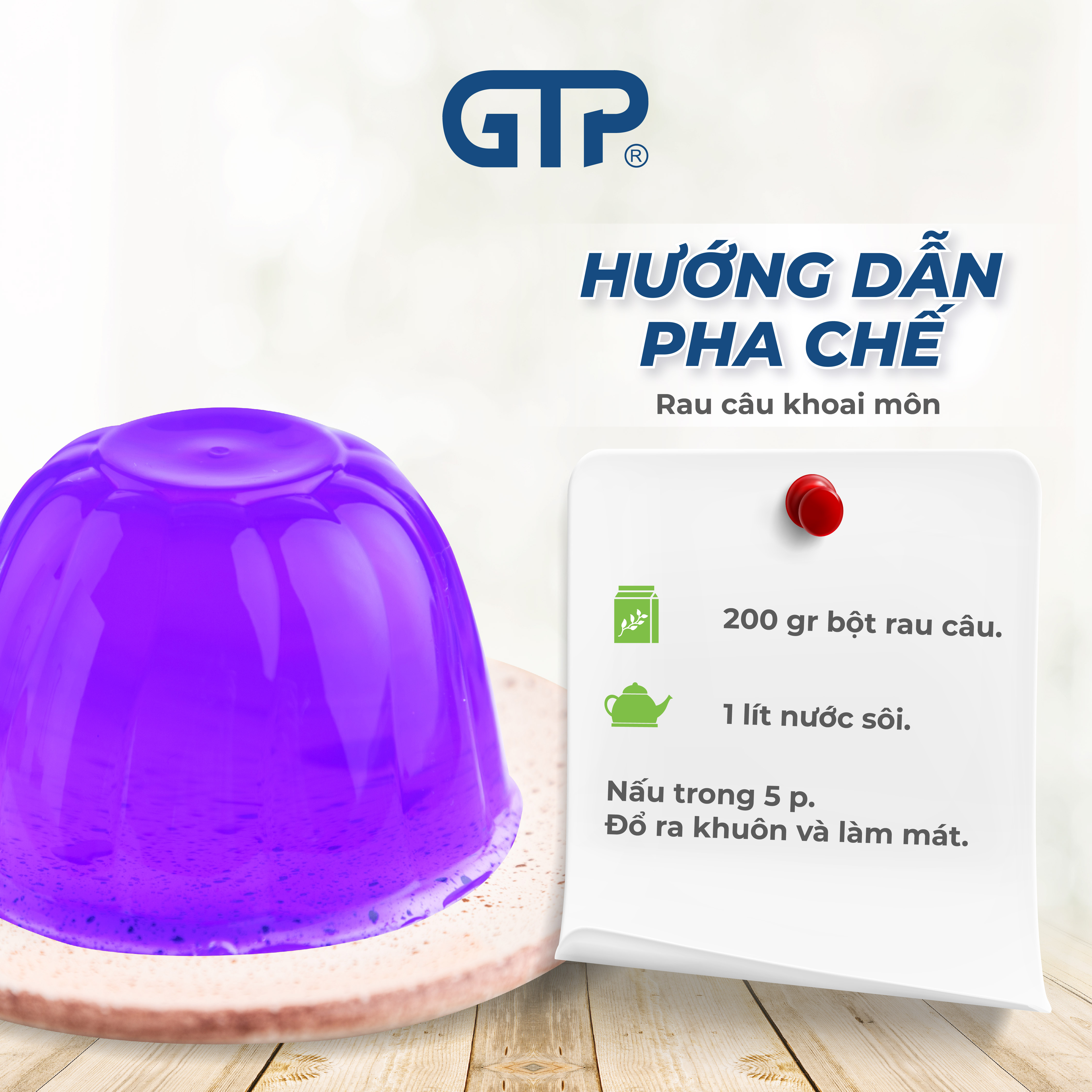 Bột Rau Câu hương Khoai môn GTP (200g/gói)