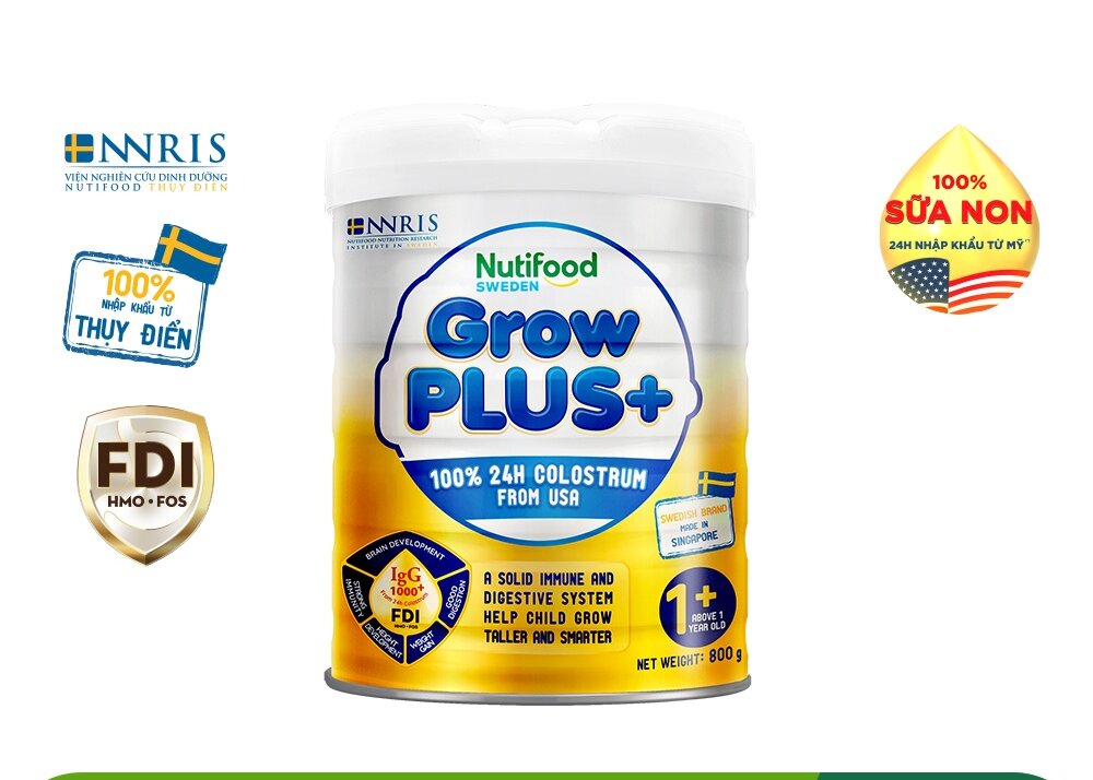 Sữa bột Nuti Growplus vàng sữa non 0+/1+ 800g