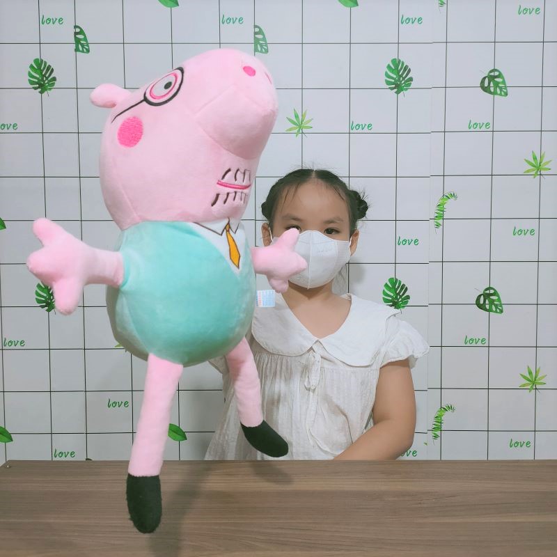 Heo peppa 40cm gấu bông trọn bộ gia đình heo peppa cao cấp an toàn cho bé