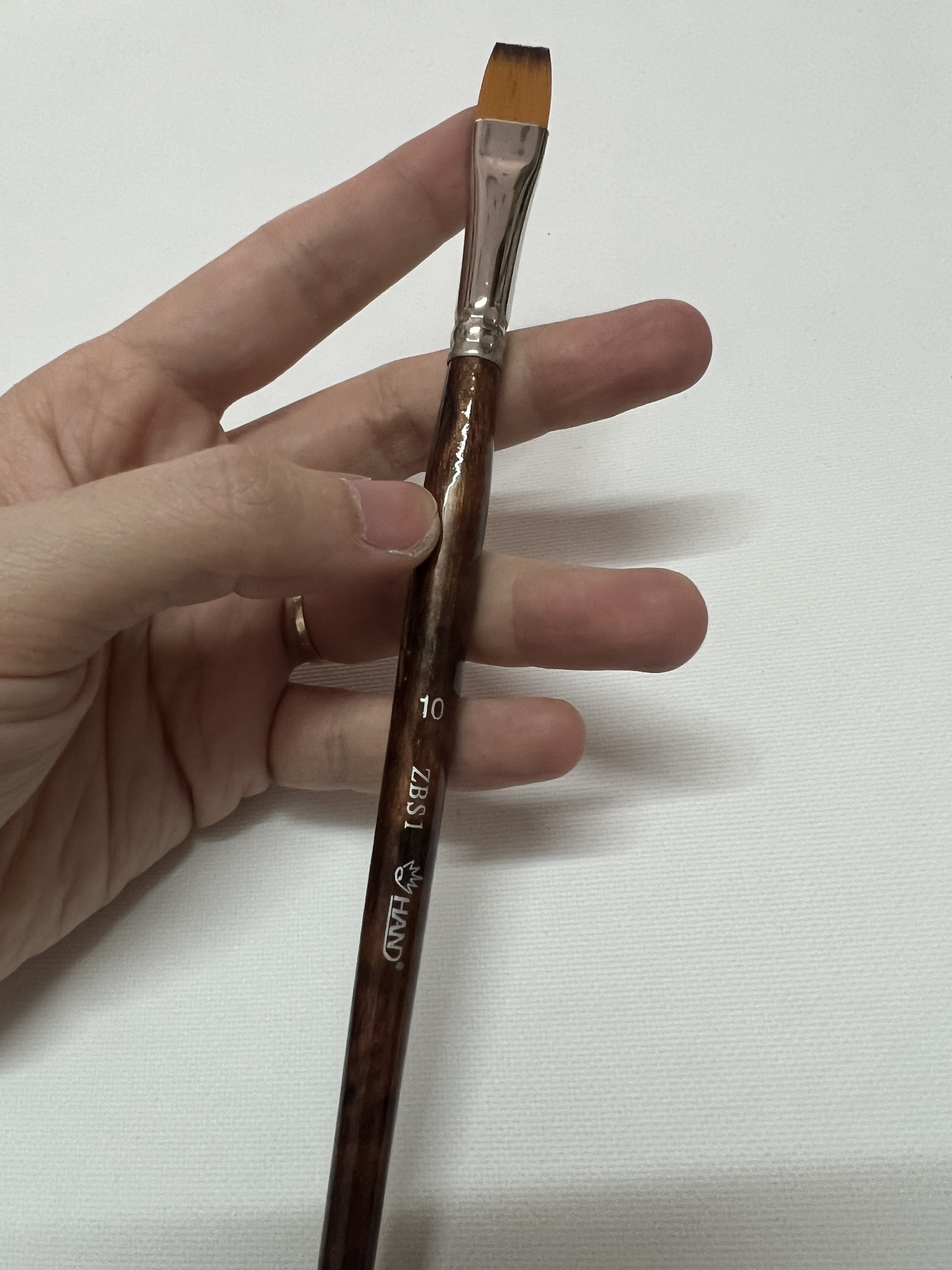 Cọ vẽ Hand, đầu dẹt, lông nhân tạo (các số)