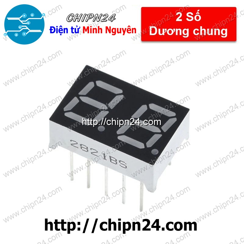 Led 7 Đoạn 0.28 inch Sáng Đỏ (1/2/3/4 Số Âm/Dương chung)- [Chọn Loại] - HHH.00200