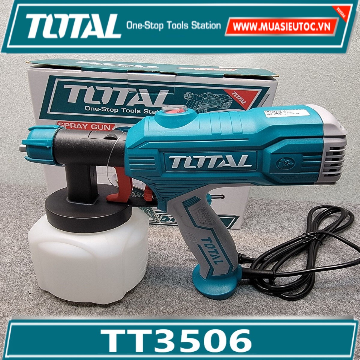 [HCM]MÁY PHUN SƠN DÙNG ĐIỆN TOTAL 450W TT3506
