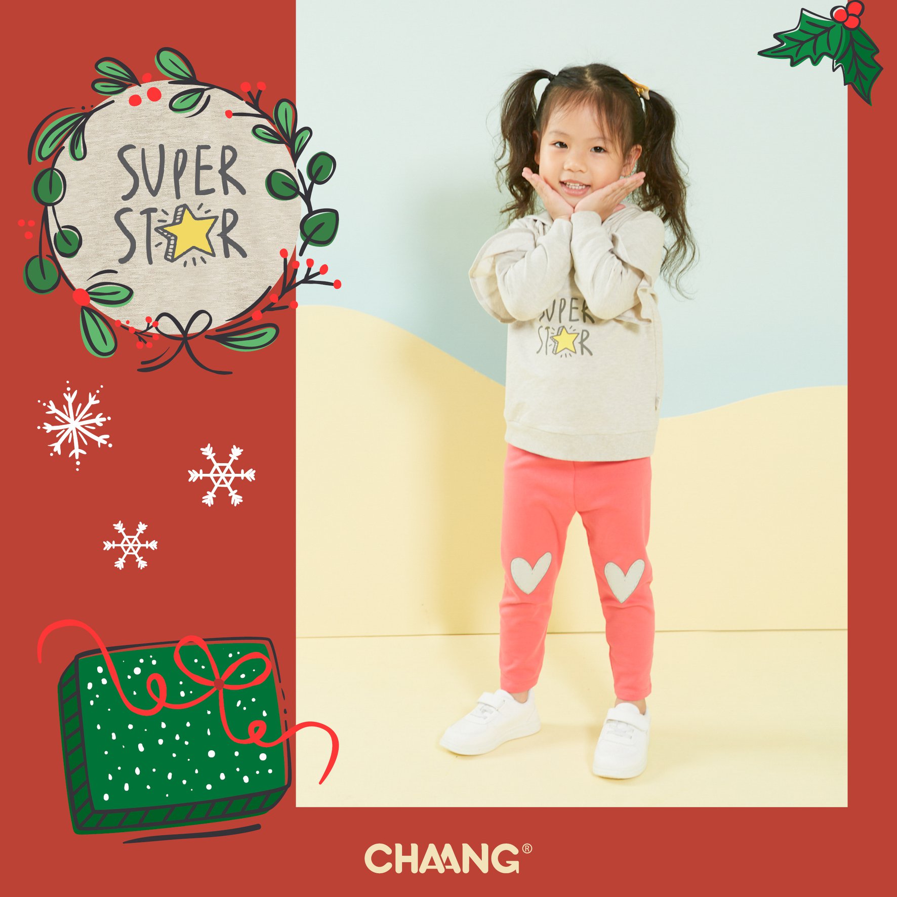 [CHAANG] ÁO CÓ MŨ DÀI TAY BÉ GÁI