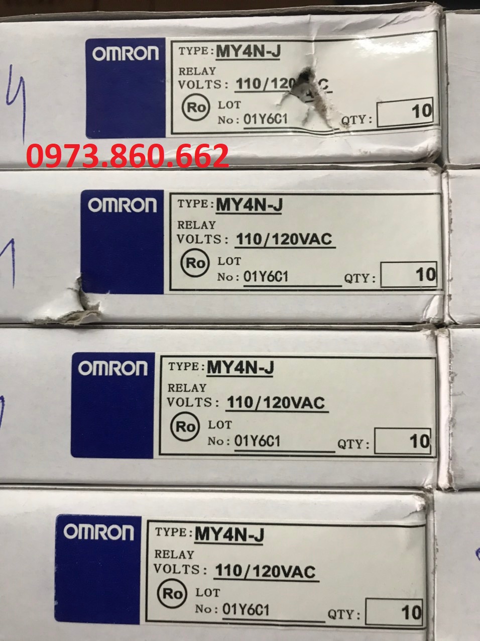 Rơ le trung gian Omron 14 chân MY4N-J ( Kèm Đế )