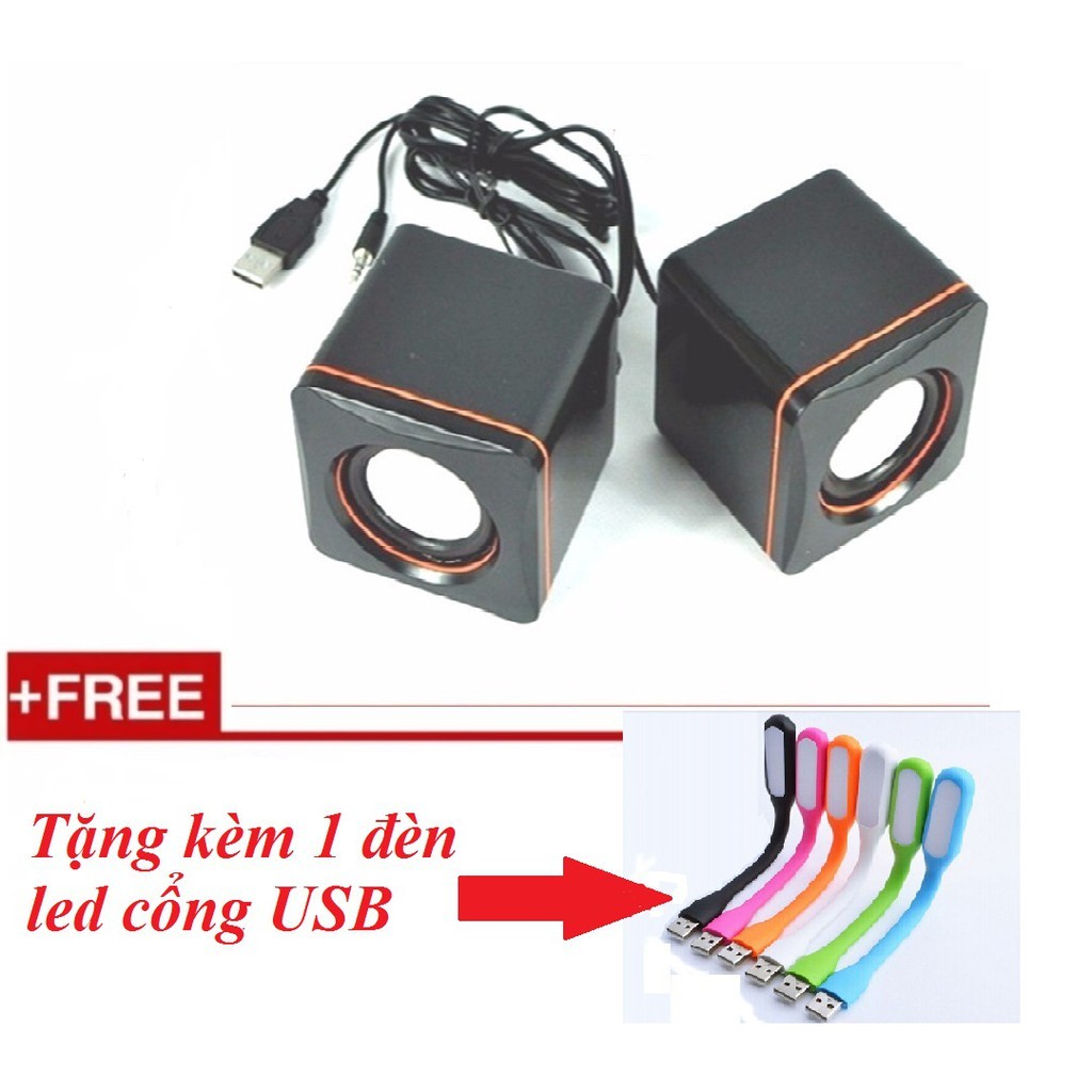 Loa vi tính mini 101C tặng kèm 1 đèn led usb