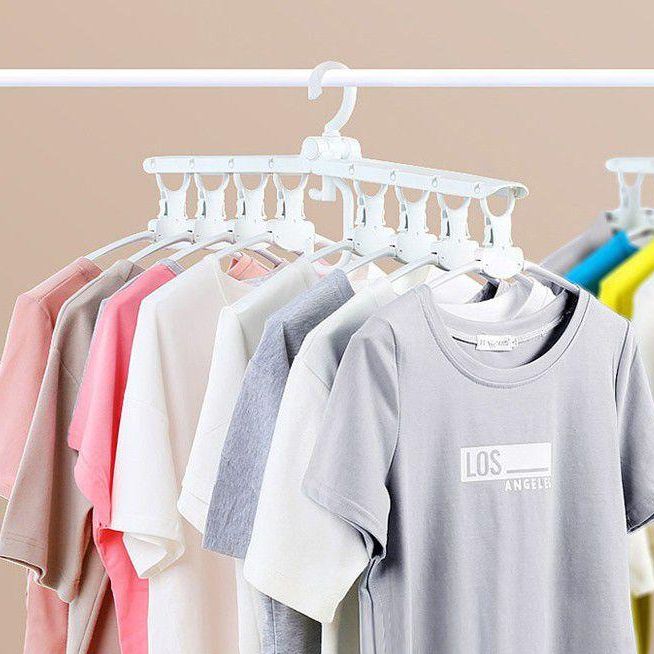 Móc treo quần áo đa năng gấp gọn thông minh Thiết kế thông minh, tiện dụng và đa năng có thể hợp với bất cứ tủ quần áo nào.