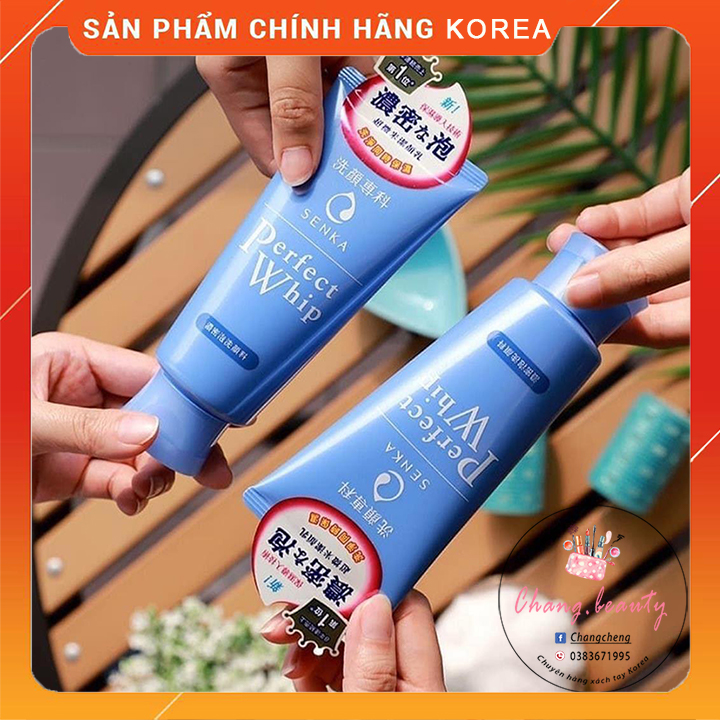 [Hàng Chính Hãng] Sữa Rửa Mặt Senka Perfect Whip Xanh