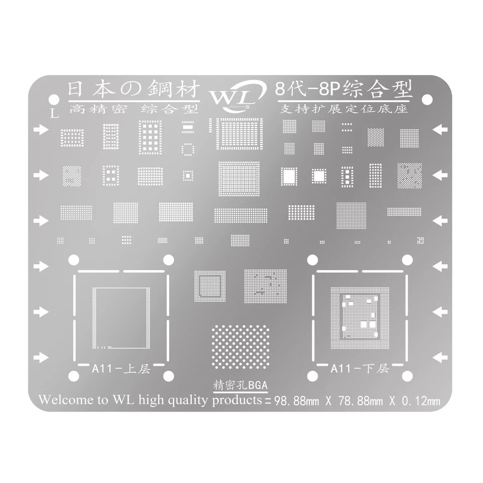 Vỉ wl đổ chân full ic ip 8-8 plus-x