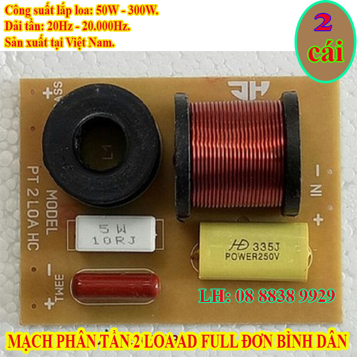 MẠCH PHÂN TẦN 2 LOA AD FULL ĐƠN - GIÁ 2 MẠCH