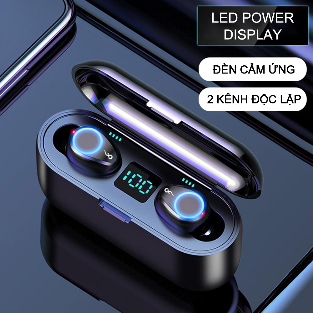 I Nghe Không Dây Bluetooth 5.0 F9 TWS Tai Nghe Không Dây Bluetooth Màn Hình Hiển Thị LED Với 2000 MAh Tai Nghe Có Micro