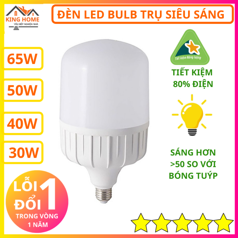 Bóng đèn LED Bulb trụ SIÊU SÁNG Linh Phi - Bóng Led Các Cỡ 5W-65W Tiết Kiệm 90% Điện Năng So Với Bóng Thường - GIÁ RẺ CHẤT LƯỢNG TỐT