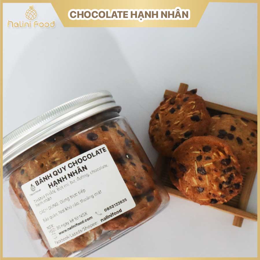Bánh cookies chocolate hạnh nhân ít ngọt
