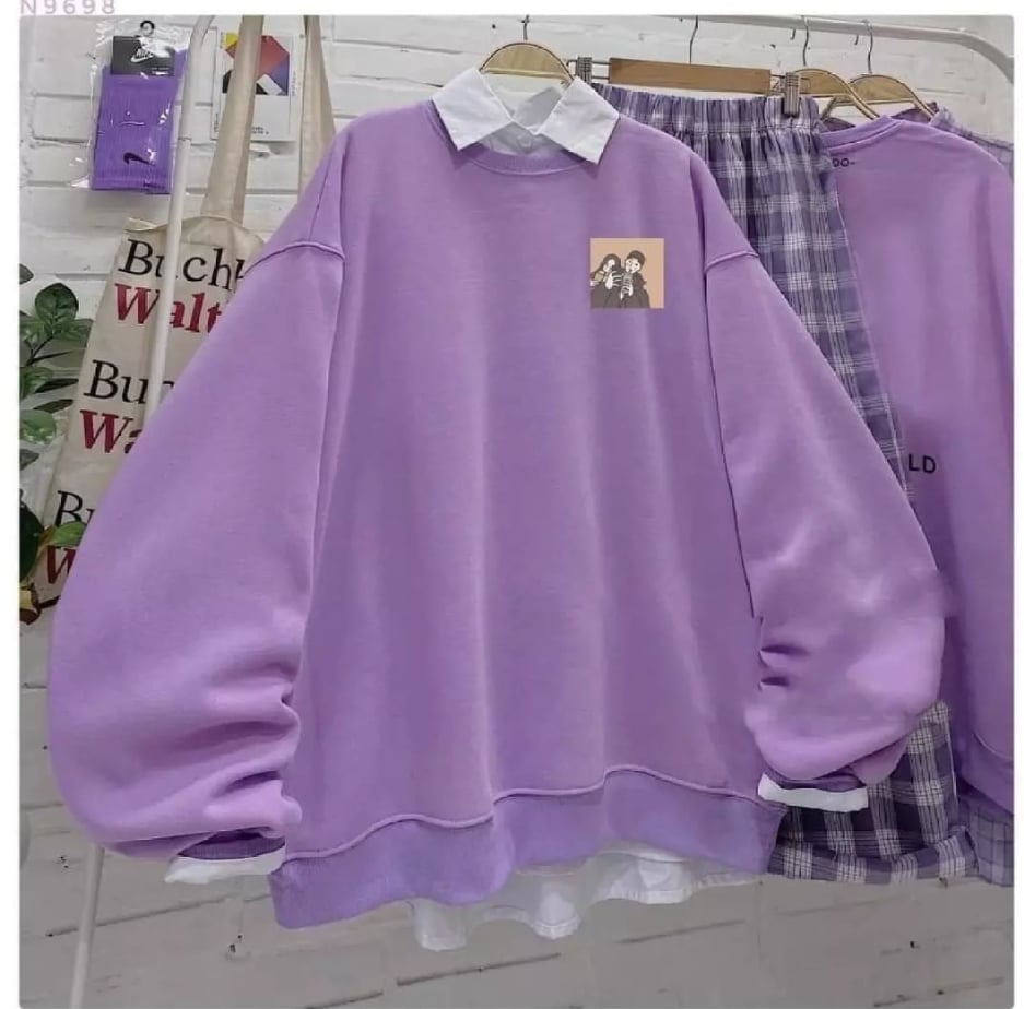Áo nỉ sweater đôi bạn thân