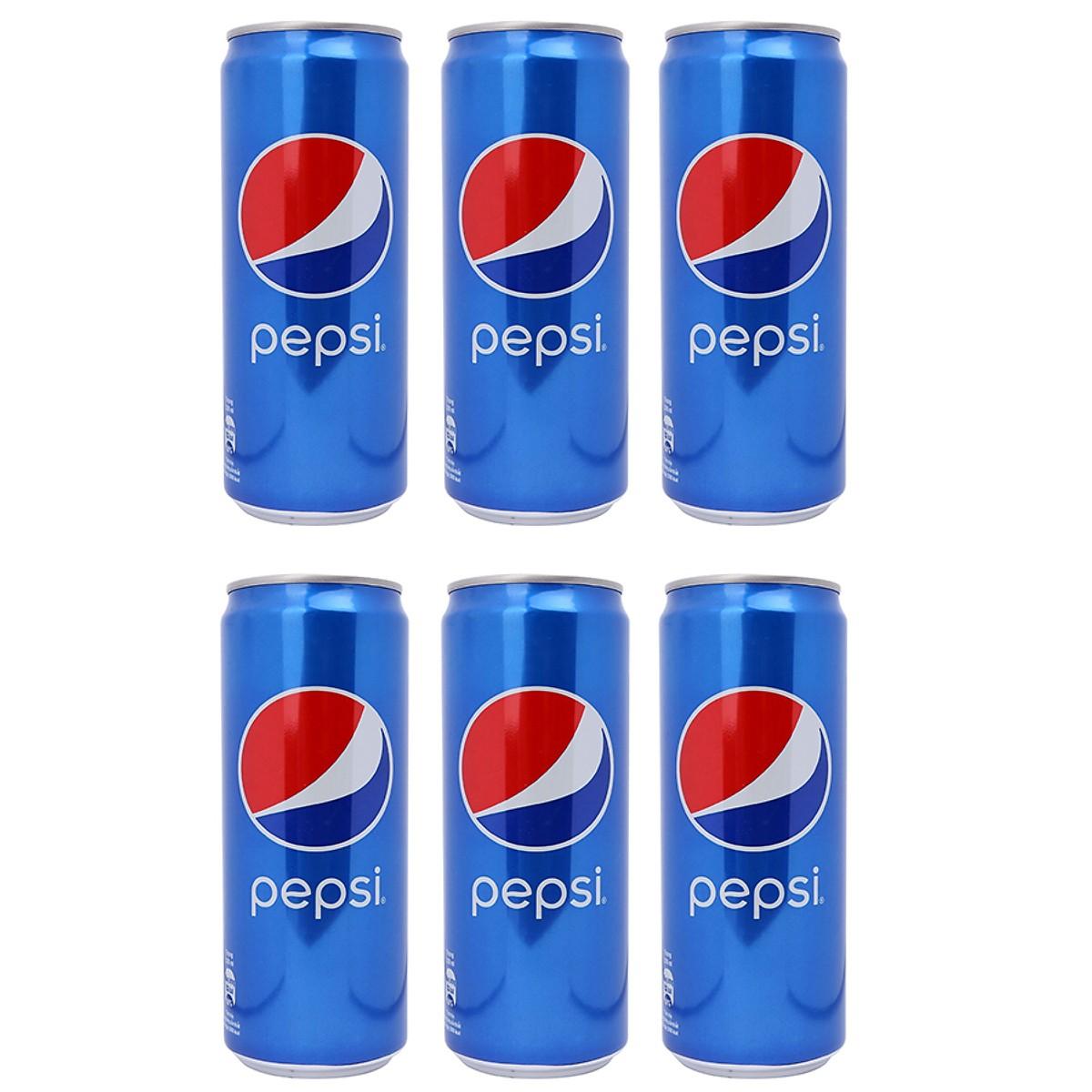 Nước giải khát Pepsi - Thùng 6 lon x 320ml