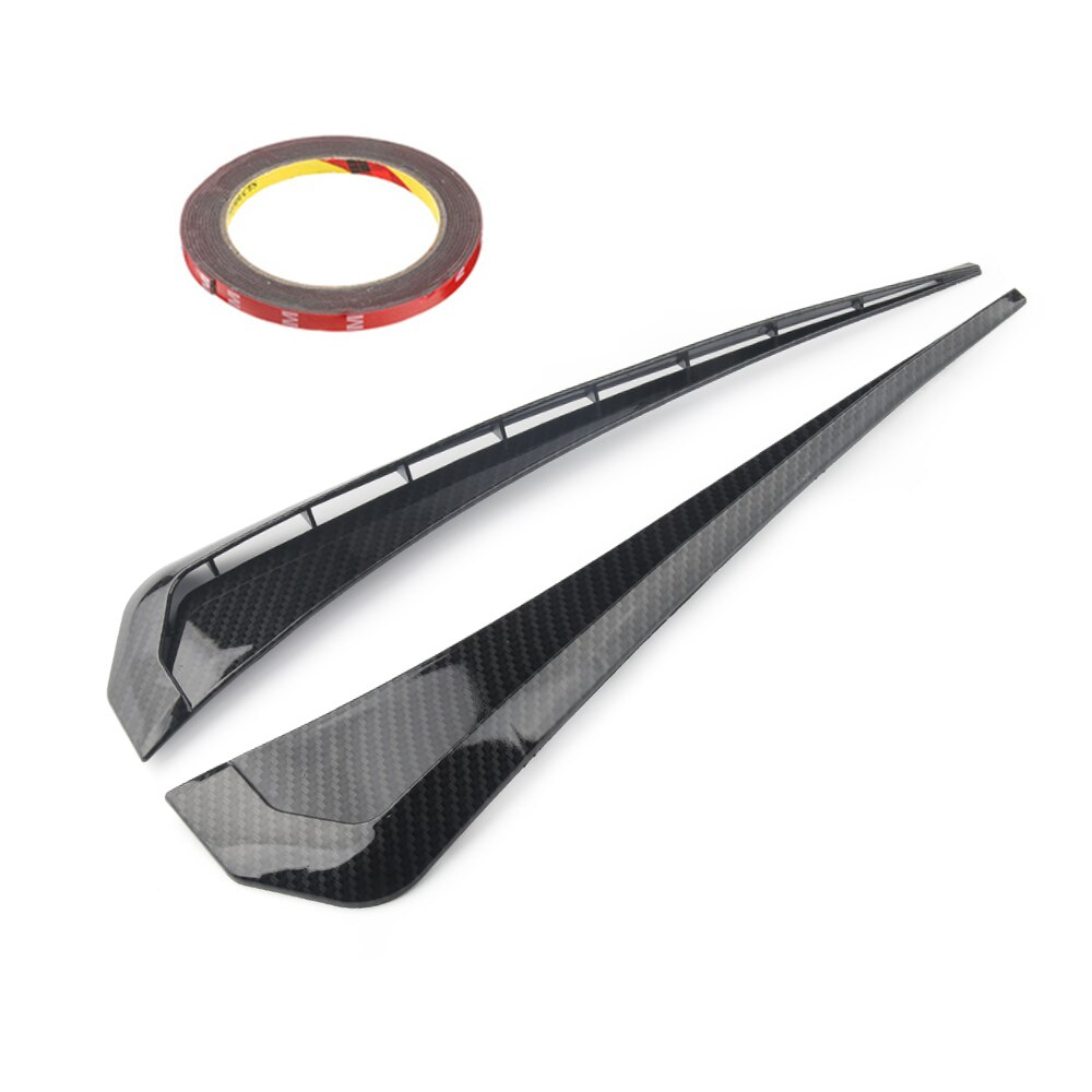 Bộ 2 ốp mang cá dán trang trí sườn xe ô tô vân carbon cao cấp chống xước, va đập xe