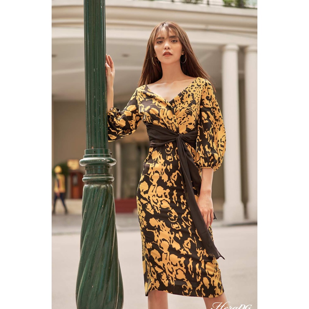 [Voucher 15% MOV 199K cap 100K Đầm lụa thắt eo HeraDG - SDP20037