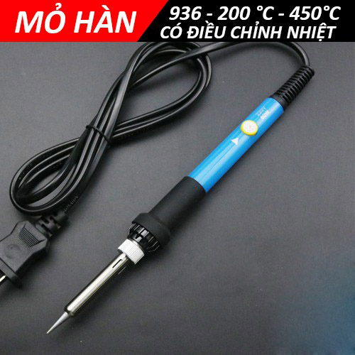 MỎ HÀN THIẾC MÀU XANH ĐIỀU CHỈNH NHIỆT ĐỘ 60W, MỔ HÀN CHÌ ĐIỀU CHỈNH NHIỆT ĐỘ - 936