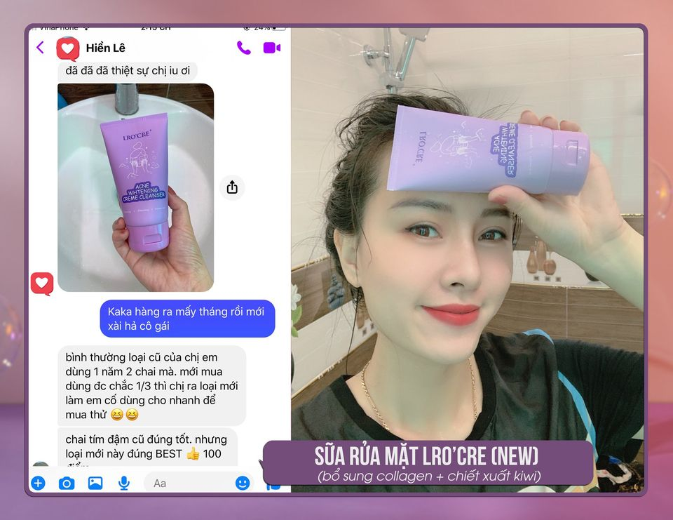Sửa Rửa Mặt Ngăn Ngừa Mụn Lro'Cre