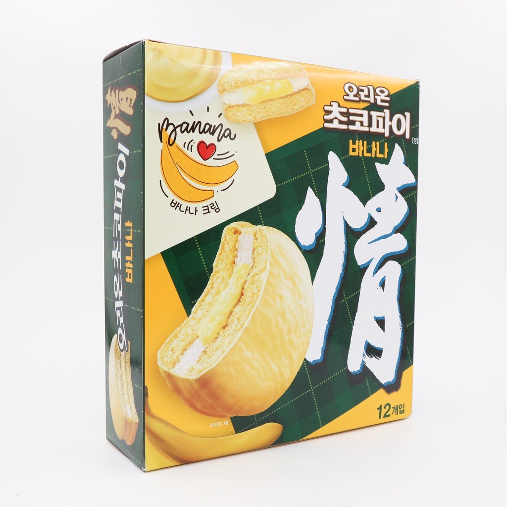 [HCM] BÁNH CHOCO PIE KEM CHUỐI ORION 444G HÀN QUỐC  [HỘP 12 CÁI]