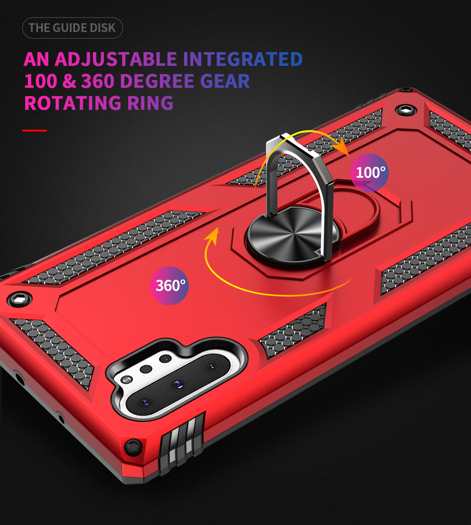 Ốp lưng Samsung Note 10 Plus chống sốc quân đội nhẫn Iring cao cấp
